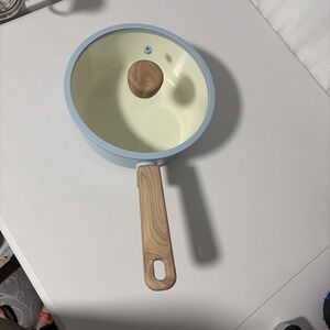 Carote Light Blue 2 Quart Sauce Pan with Lid Non-Stick 8 Inch Cookware